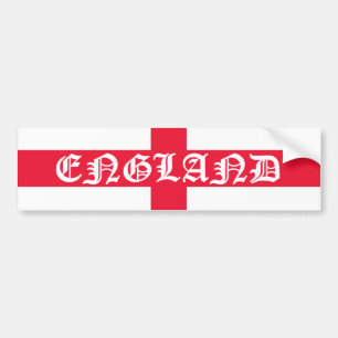 白い文字が付いているイギリスの旗 バンパーステッカー