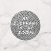 白い文字で部屋の皮膚の写真に象 コンフェッティ (スモール正面)