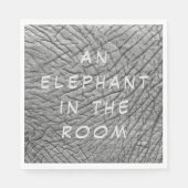 白い文字で部屋の皮膚の写真に象 スタンダードランチョンナプキン (正面)