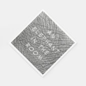 白い文字で部屋の皮膚の写真に象 スタンダードランチョンナプキン (角)