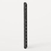 白い文字で黒にデイジーを吸う水玉模様 Case-Mate iPhoneケース (裏面/左)