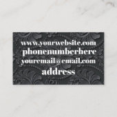 白い文字と黒い名刺 名刺 (裏面)