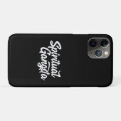 白い文字のスピリチュアルなギャングスタ風ユーモラスなヨガの名言 Case-Mate iPhoneケース (裏面(横))