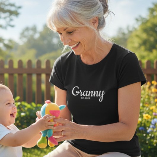 白い文字の確立されたおばあちゃんTシャツ Tシャツ