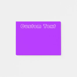 白い文字|のシンプルな紫色 ポストイット