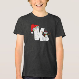 白い文字kのクリスマスギフト トライブレンドTシャツ