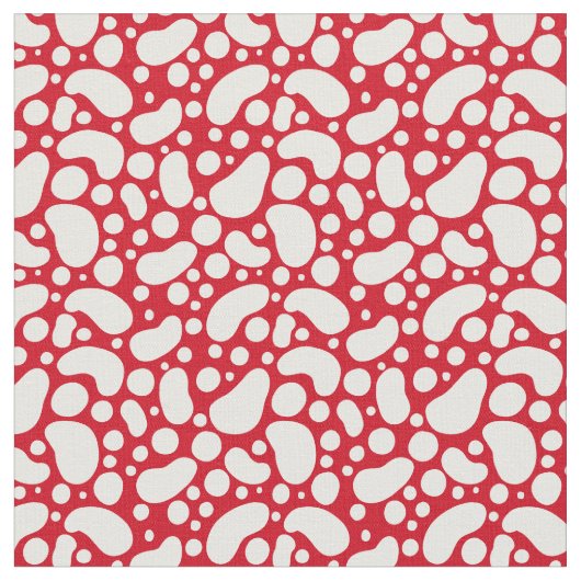 白い斑点のあるおもしろい ファブリック (クローズアップ)