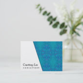 白い斜め及び目まぐるしい青い、緑、紫色 名刺 (スタンド正面)