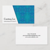 白い斜め及び目まぐるしい青い、緑、紫色 名刺 (正面/裏面)