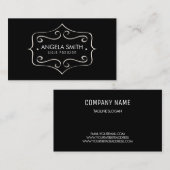 白い旋回フレーム 名刺 (正面/裏面)