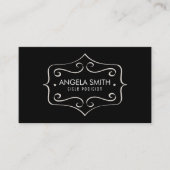 白い旋回フレーム 名刺 (正面)