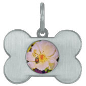 白い日本のバラの甲虫 ペットネームタグ (正面)