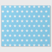 白い星が青 ラッピングペーパー (フラット)