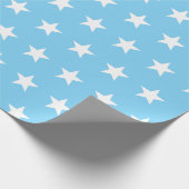 白い星が青 ラッピングペーパー (角)