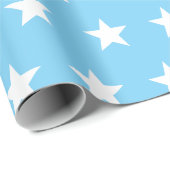 白い星が青 ラッピングペーパー (ロールコーナー)