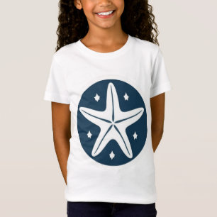 白い星とヒトデ Tシャツ