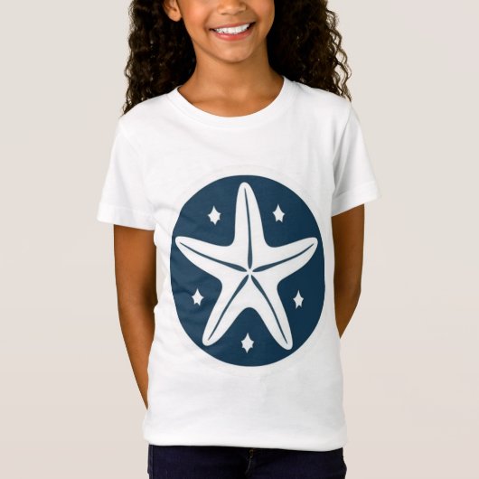 白い星とヒトデ Tシャツ (正面)