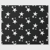 白い星の黒 ラッピングペーパー (フラット)