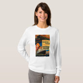 白い星のSRのヴィンテージPosterEurope Tシャツ (正面フル)