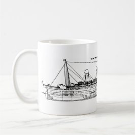 白い星はさみ金 マグカップ