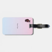 白い星を持つクリの馬 ラゲッジタグ (裏面横)