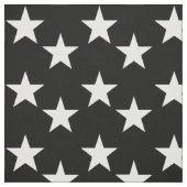 白い星パターンが付いている黒い生地 ファブリック (見本)