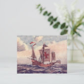 白い星ラインの"サンタマリア" ポストカード (スタンド正面)