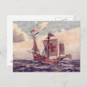 白い星ラインの"サンタマリア" ポストカード (正面/裏面)