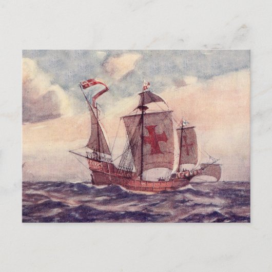 白い星ラインの"サンタマリア" ポストカード (正面)