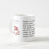 白い星ライン コーヒーマグカップ (正面左)