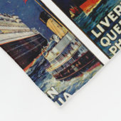 白い星ライン フリースブランケット (角)