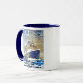 白い星ライン マグカップ (正面左)