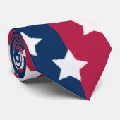 白い星付き赤と青の色のブロック ネクタイ (ロール)