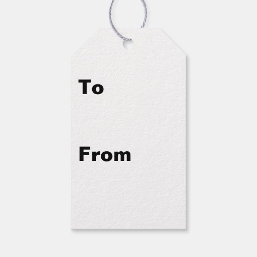 白い星付き青と赤の色のブロック ギフトタグ (裏面)