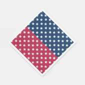 白い星付き青と赤の色のブロック スタンダードランチョンナプキン (角)