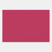 白い星付き青と赤の色のブロック ラッピングペーパーシート (正面3)