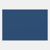 白い星付き青と赤の色のブロック ラッピングペーパーシート (正面2)