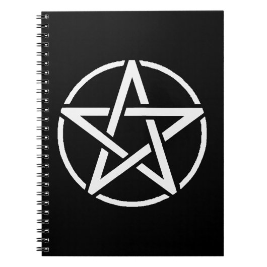 白い星形五角形のノート ノートブック (正面)