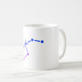 白い星明かりのコーヒー・マグ コーヒーマグカップ (正面右)