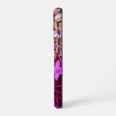 白い星花の電話ケース iPhoneケース (左側面)