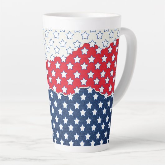 白い星 カフェラテマグ (右アングル)