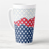 白い星 カフェラテマグ (左アングル)