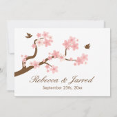 白い景色の招待の桜 招待状 (裏面)