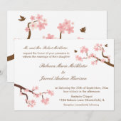 白い景色の招待の桜 招待状 (正面/裏面)