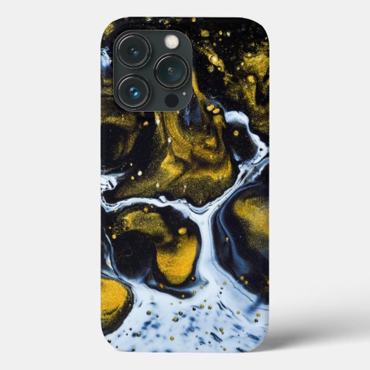 白い暗い金の液体の背景のiPhoneケース Case-Mate iPhoneケース (裏面)