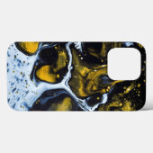 白い暗い金の液体の背景のiPhoneケース Case-Mate iPhoneケース (裏面 (横))
