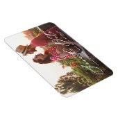 白い書お洒落道写真の日付を保存 マグネット (右側)