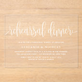 白い書かわいらし道リハーサルディナー アクリル招待状 (正面)