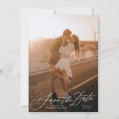 白い書エレガント跡の写真結婚The's セーブザデート (正面)