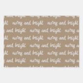 白い書書道あなた自身のクリスマスことわざ ラッピングペーパーシート (正面)